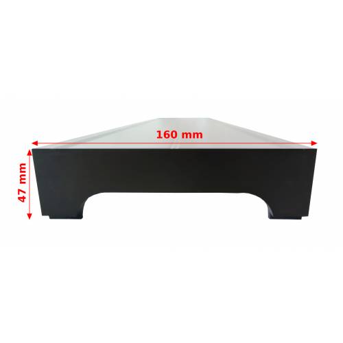 Nóżkozaślepki PEŁNE do profilu aluminiowego 160mm CZARNE nóżki komplet - wysokość 47 mm - PCV - 2szt